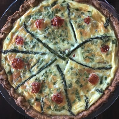 Roasted Asparagus and Tomato Quiche